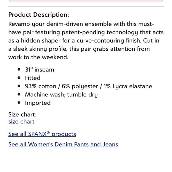 SPANX Ankle Skinny Jeans in Midnight Shade Size Small - Picture 5 of 6